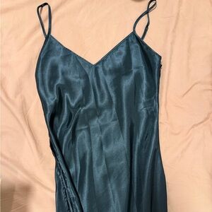 VINTAGE Victoria's Secret Black Satin Dress